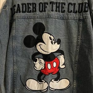 BRAND NEW DISNEY Denim TRUCKER JACKET with iconic MICKEY MOUSE appliqué Mens XXL